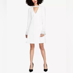 NWT Rachel Roy Embellished Choker Fit & Flare Mod Mini Dress 8 MSRP $159